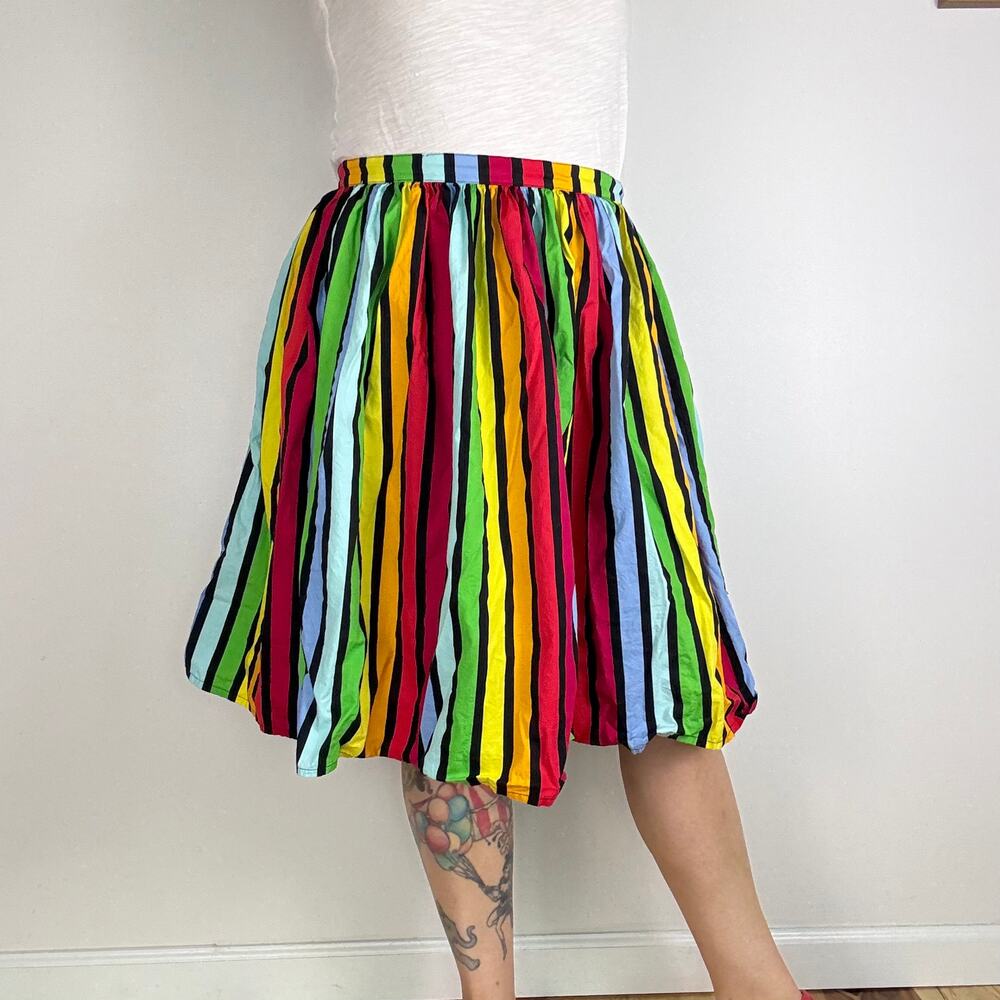 Magnolia Park plus size rainbow stripe circle swing skirt sizes 5X